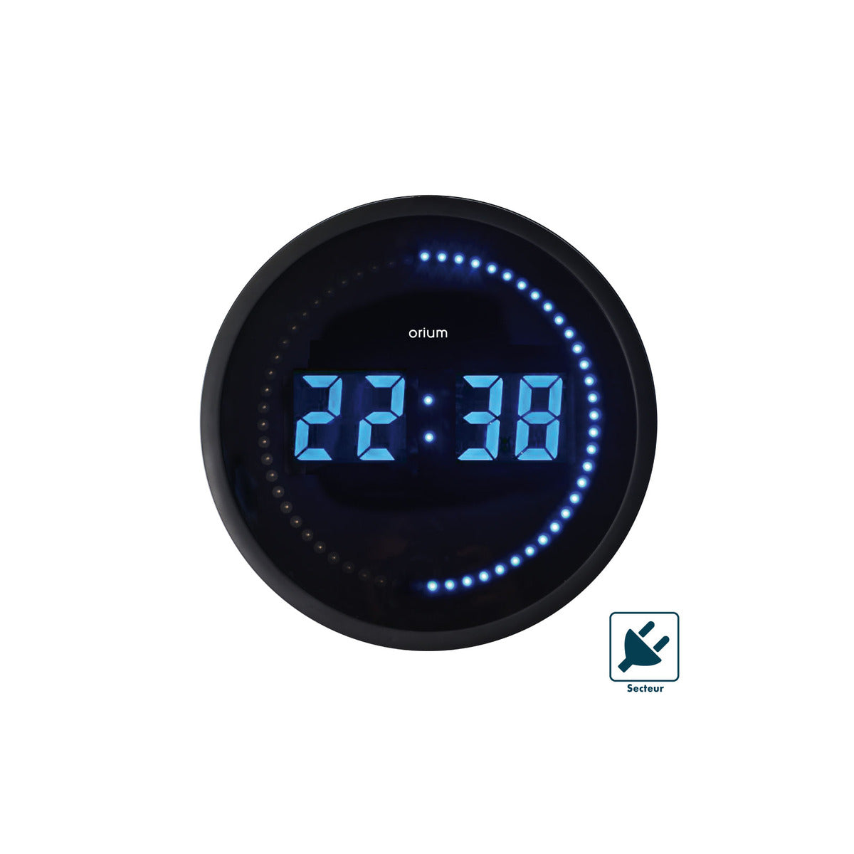 Horloge LED - Bleue - 30cm - Orium