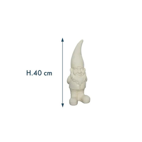 Nain de jardin résine 40cm - écru - Orium