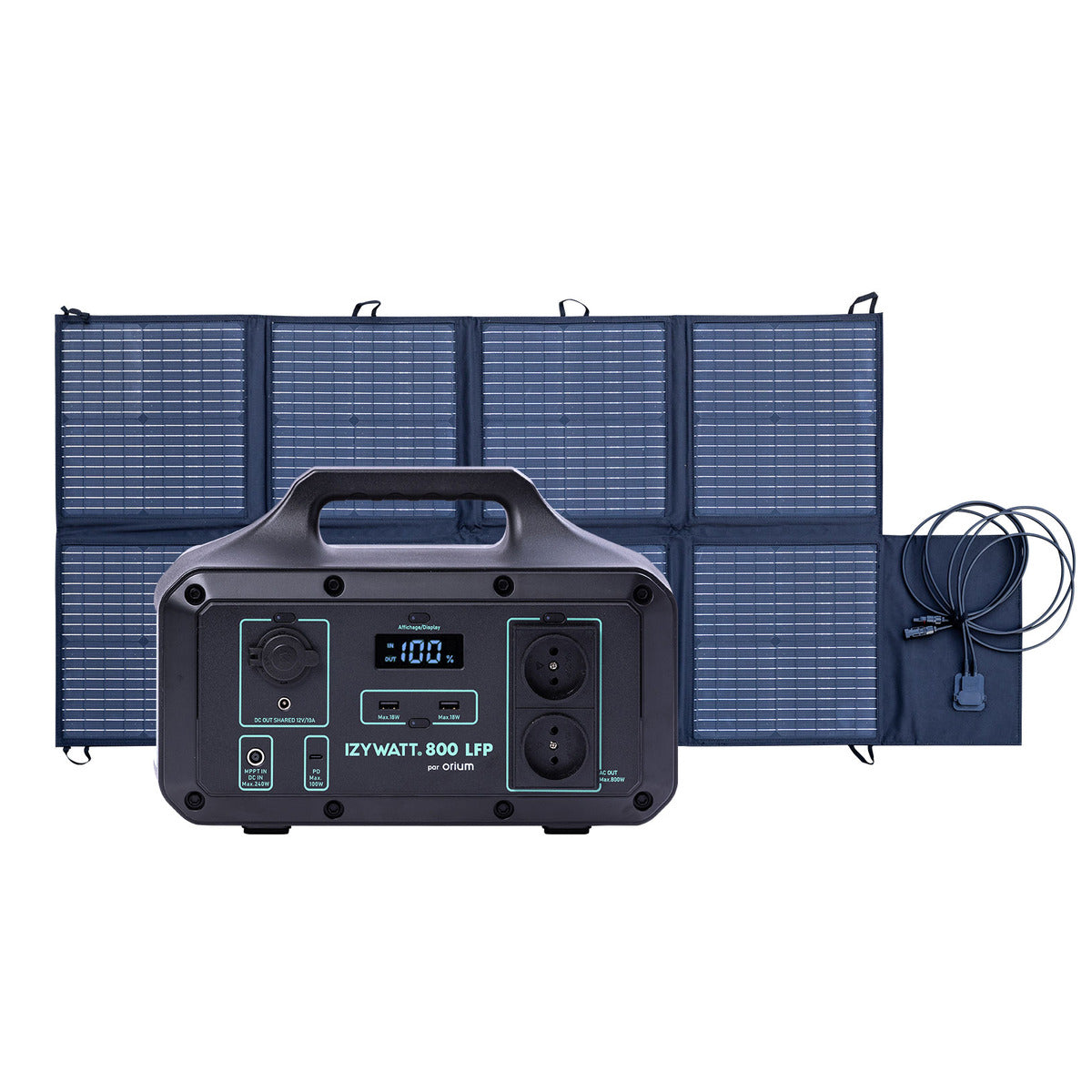 Pack générateur solaire LFP Izywatt 800 + panneau solaire - Orium