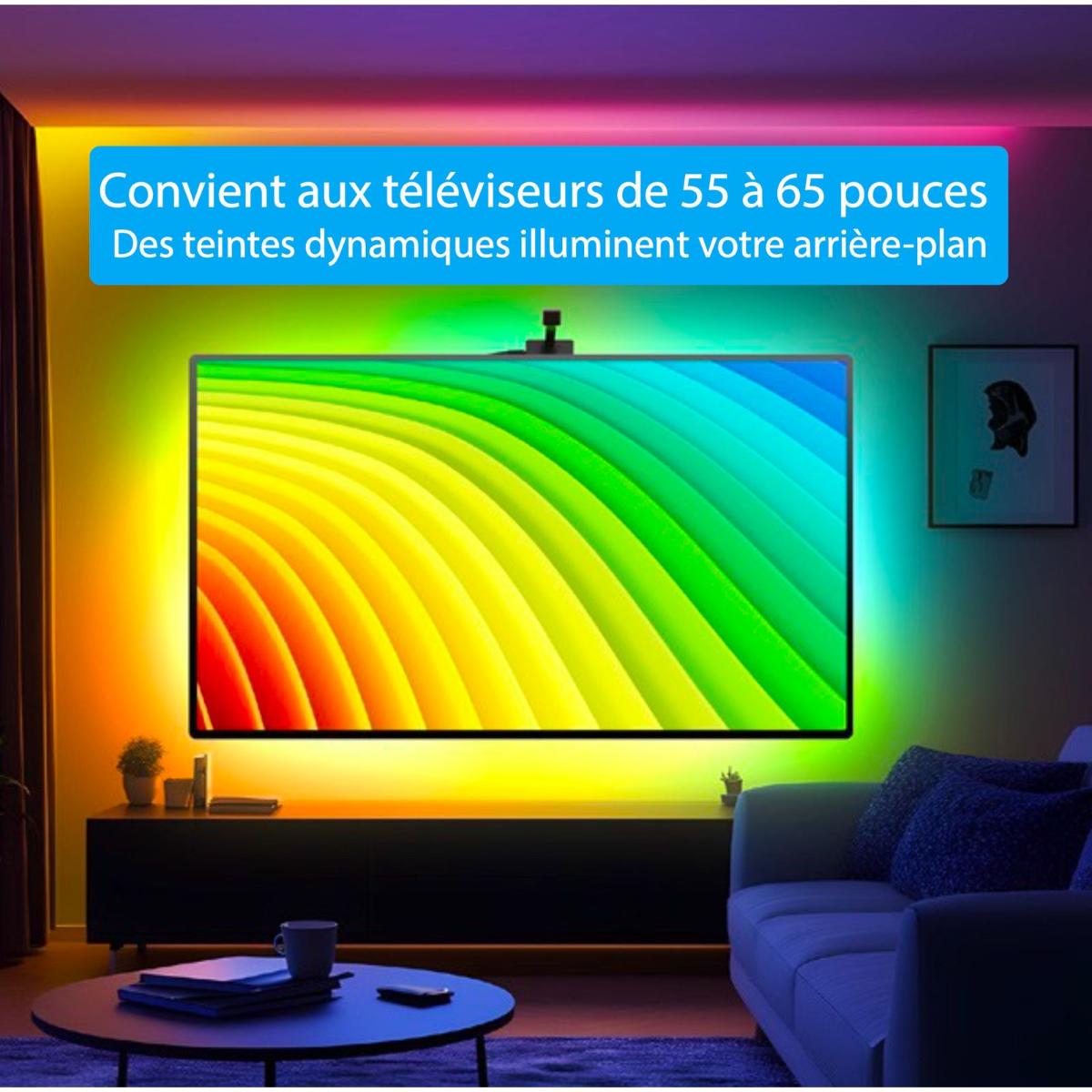 Système de rétroéclairage TV RGBIC 55/65 pouces - Néolium