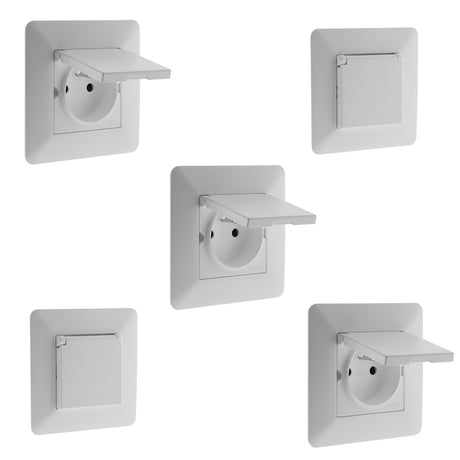 Prise étanche + clapet IP44 2P+T Artezo - Zenitech