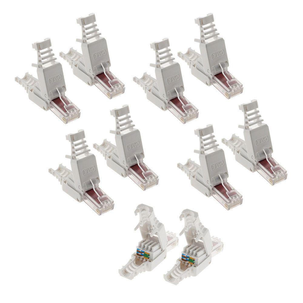 Lot de fiches RJ45 CAT 6 sans outil - Zenitech