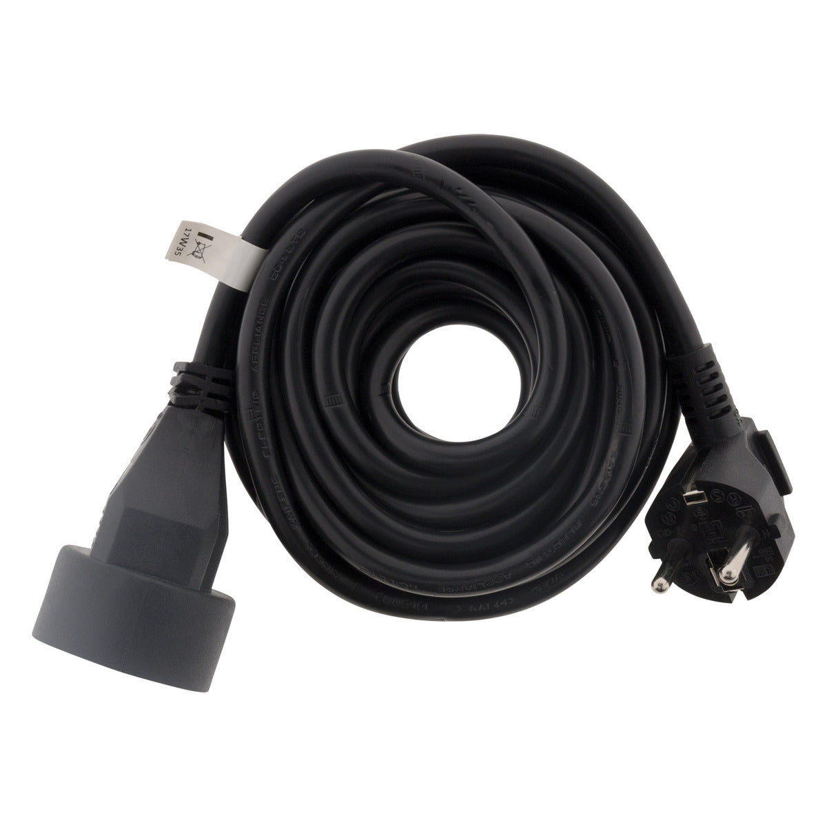 Lot de 3 prolongateurs 16A HO5VV-F 3G1,5mm² - Noir 3m - Zenitech