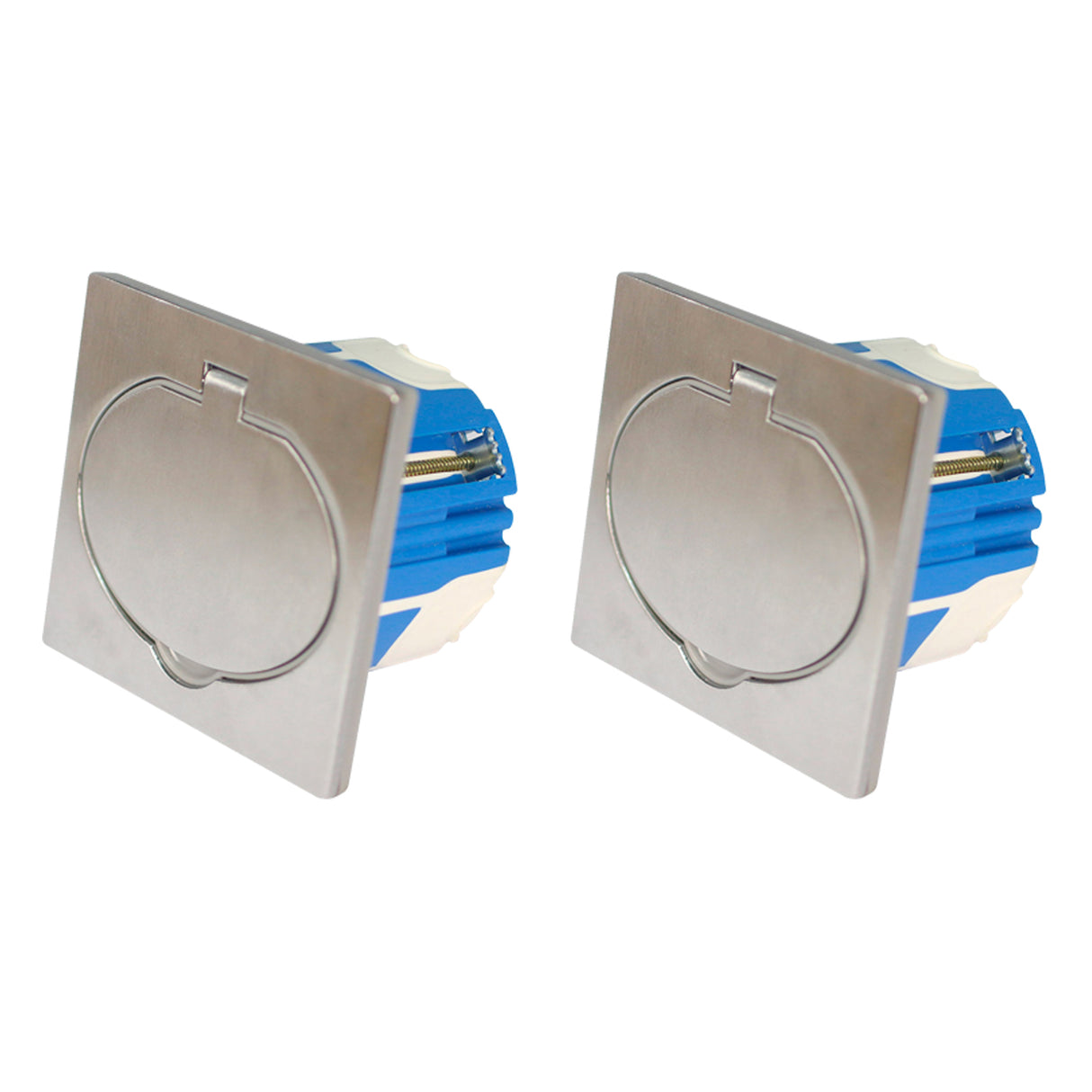 Prise de sol 2P+T IP44 aluminium brossé - Zenitech