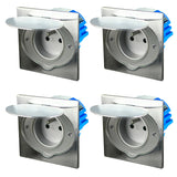 Prise de sol 2P+T IP44 aluminium brossé - Zenitech