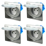 Prise de sol 2P+T IP44 aluminium brossé - Zenitech