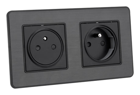 Set de 3 prises 2P+T simple, double et triple - Zenitech