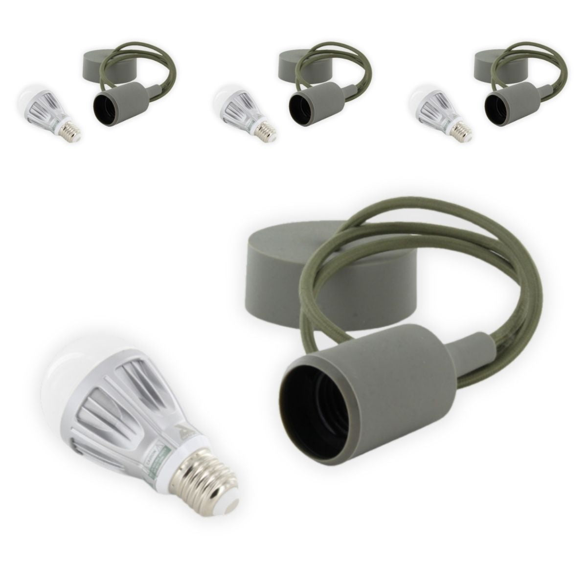 Kit de suspension ampoule LED connectée - lot de 4 - Chacon