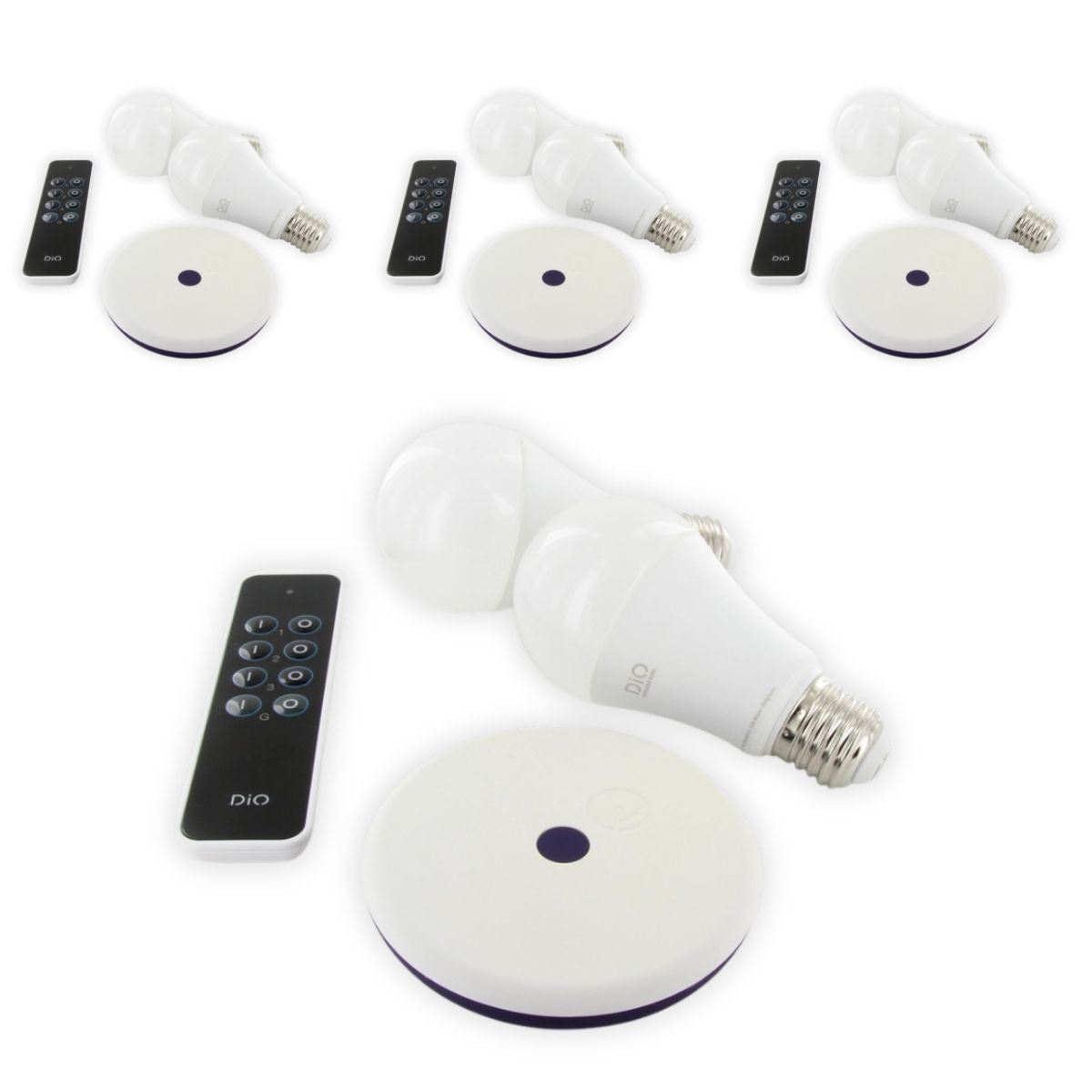 Pack de 8 ampoules E27 LED connectées + DIO Home - Chacon