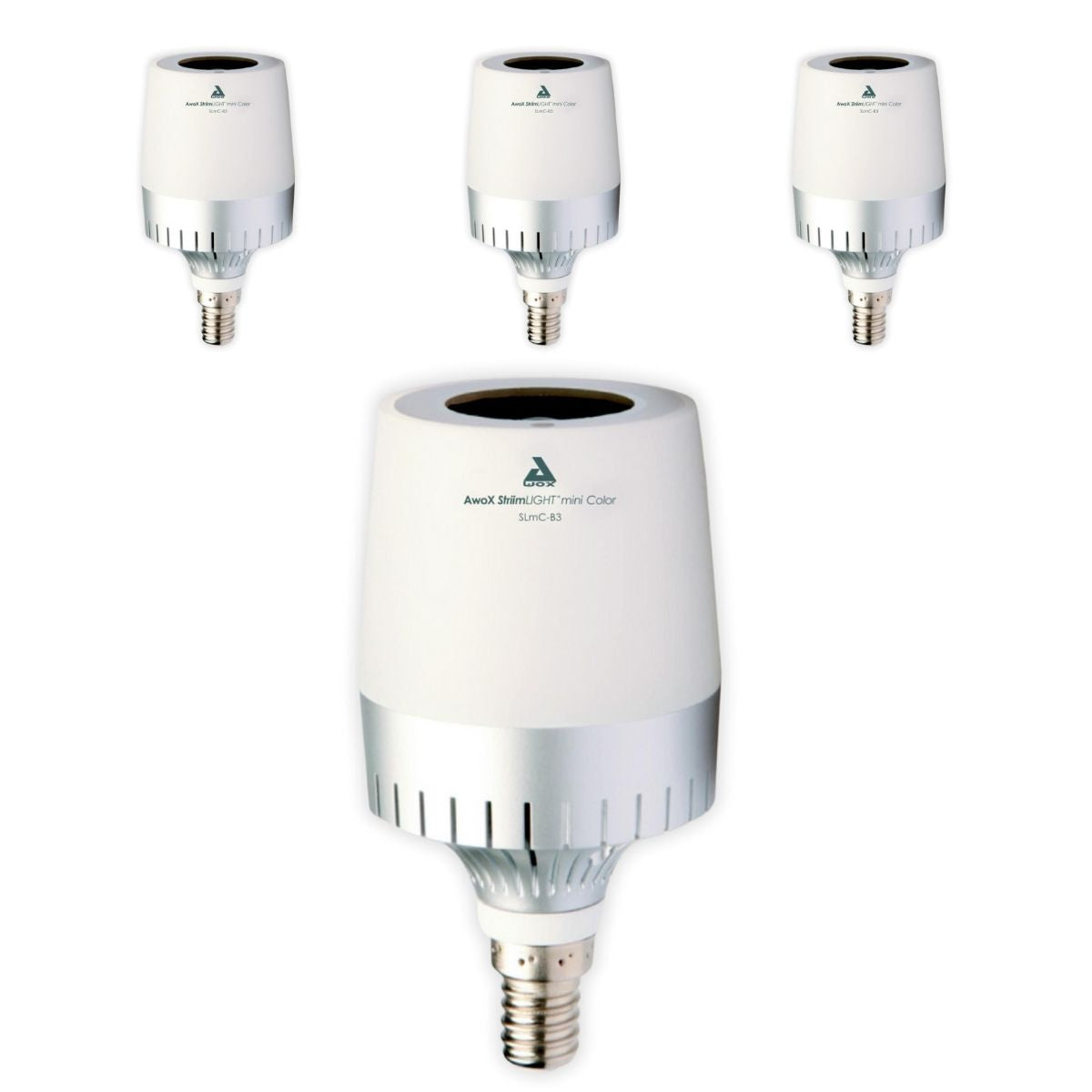 Lot de 4 ampoules LED E14 Bluetooth + enceinte avec télécommande - Chacon