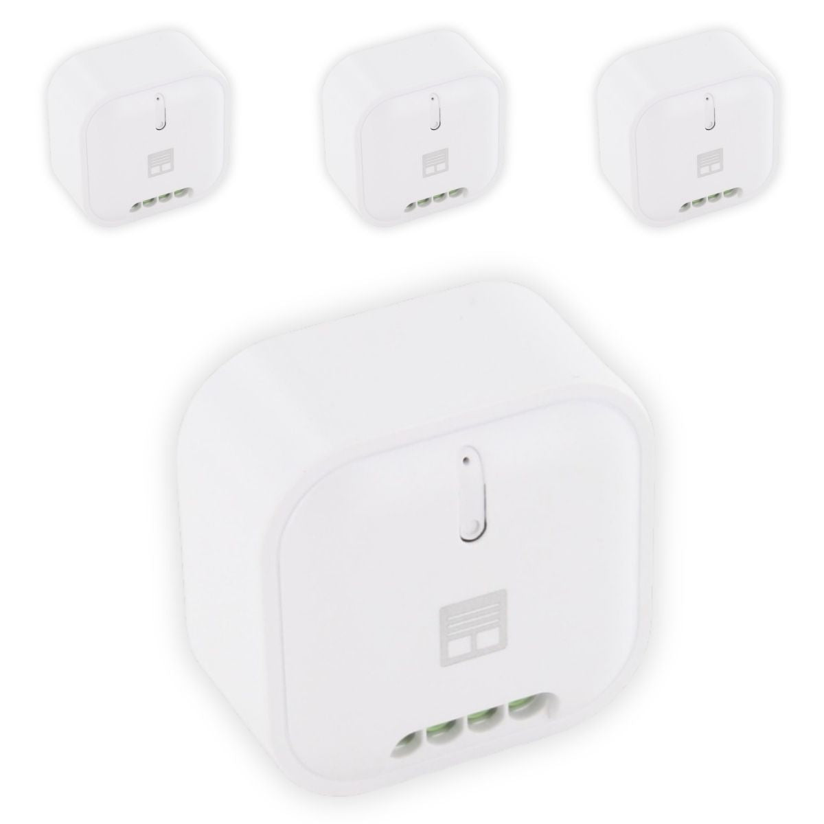 Lot de 4 modules sans fil volet roulant - 500W - portée 50m - Blanc - Chacon