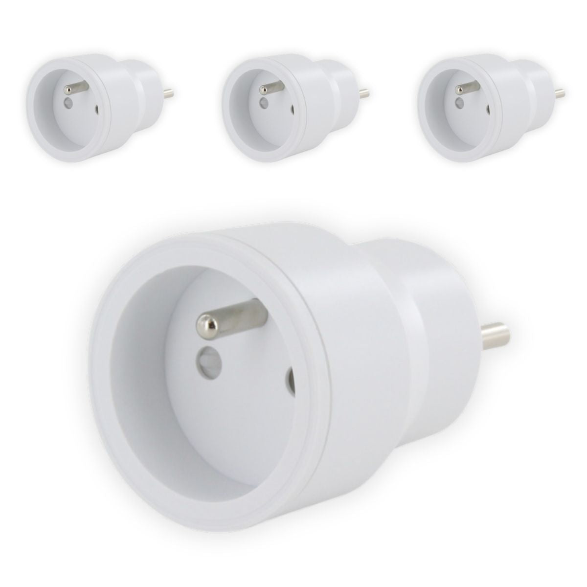Lot de 4 prises nano télécommandées On/Off - 2300W - Blanc - Chacon