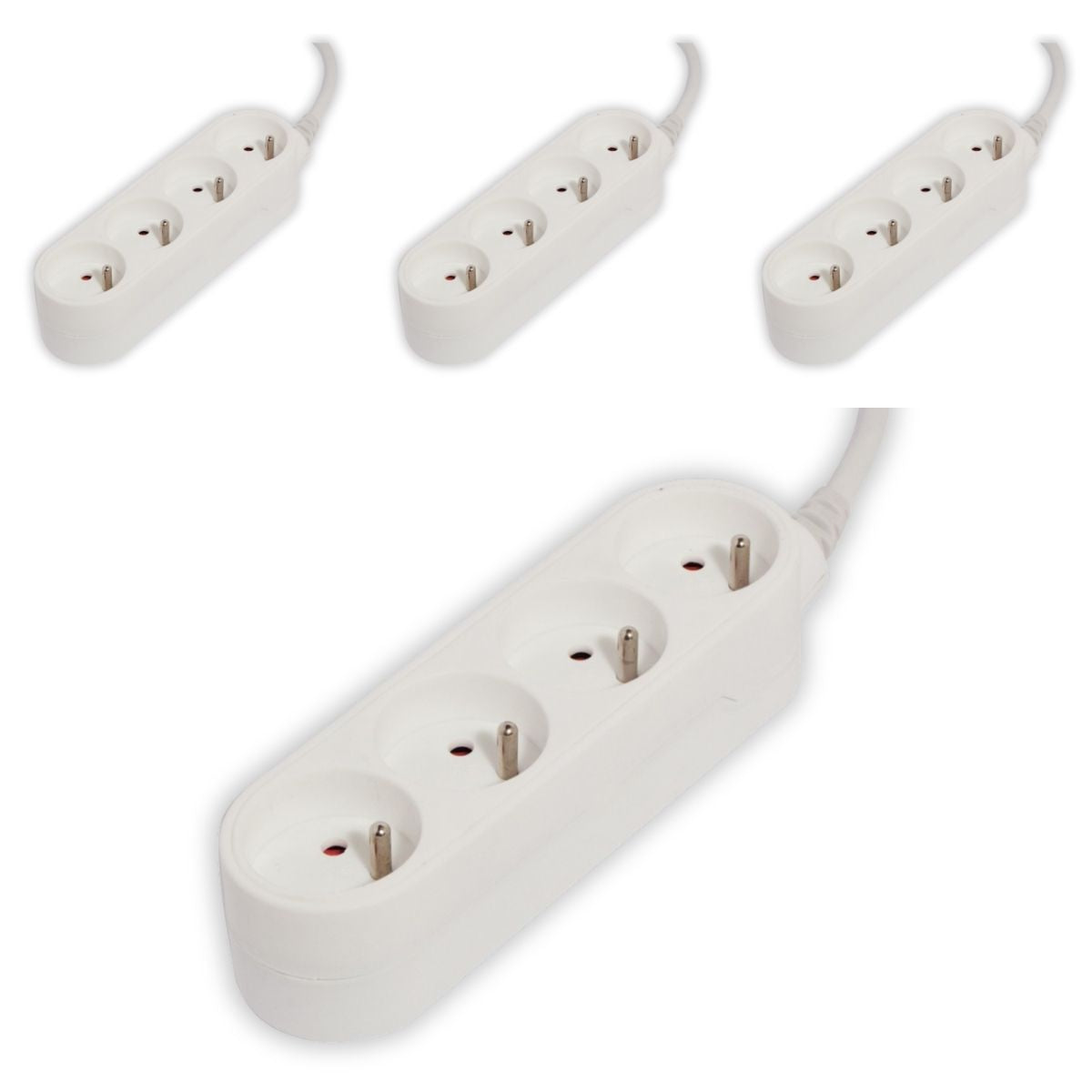 Bloc multiprise 4x16A - 3500W - 1,5/3/5 m - Chacon