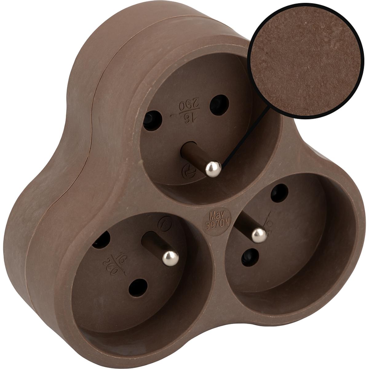 Lot de 10 triplites recyclées bioplastique - 3x16A - Zenitech