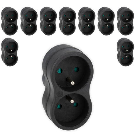 Lot de 10 biplites recyclées bioplastique - 2x16A - Zenitech