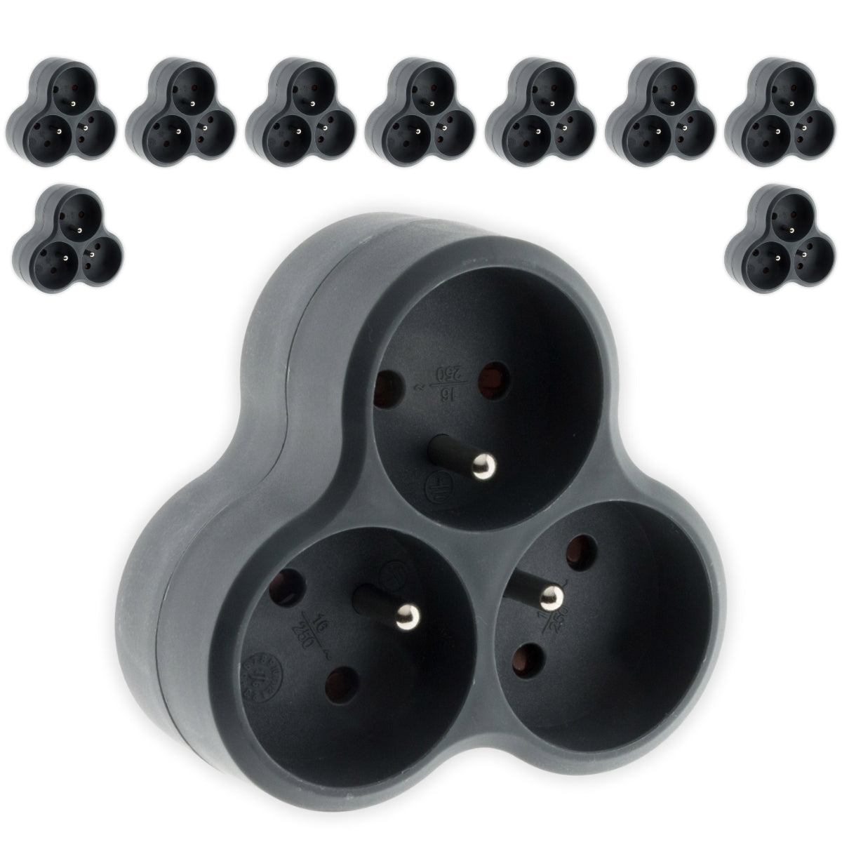 Multiprise triplite triangulaire 16A - Zenitech