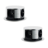 Lot de 2 blocs multiprises Inox encastrables compact - bureau ou cuisine Inox - Otio