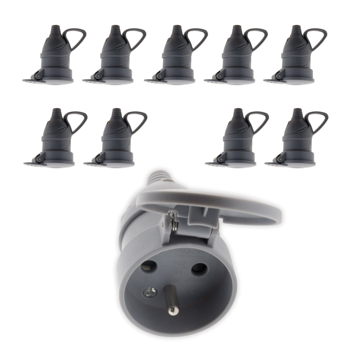 Fiche femelle à clapet 16A 2P+T - Zenitech