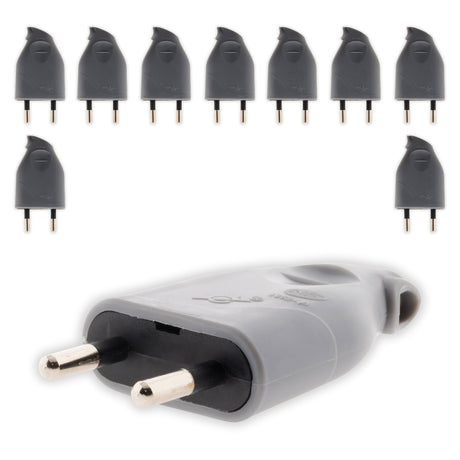 Fiche mâle 2P 6A latérale - Zenitech