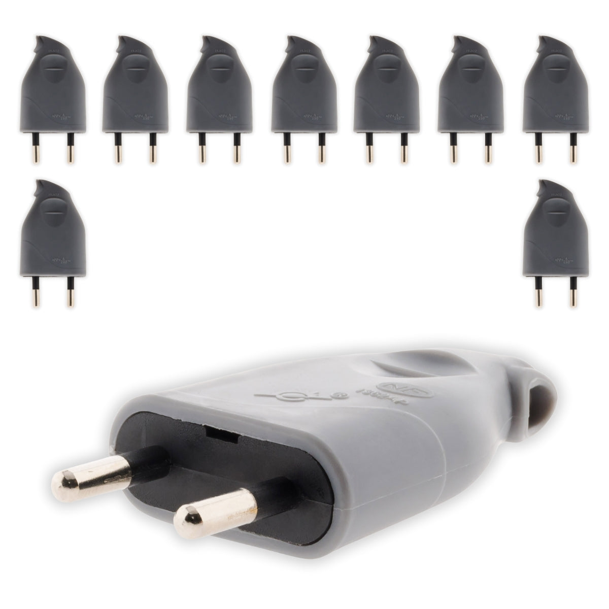 Fiche mâle 2P 6A latérale - Zenitech