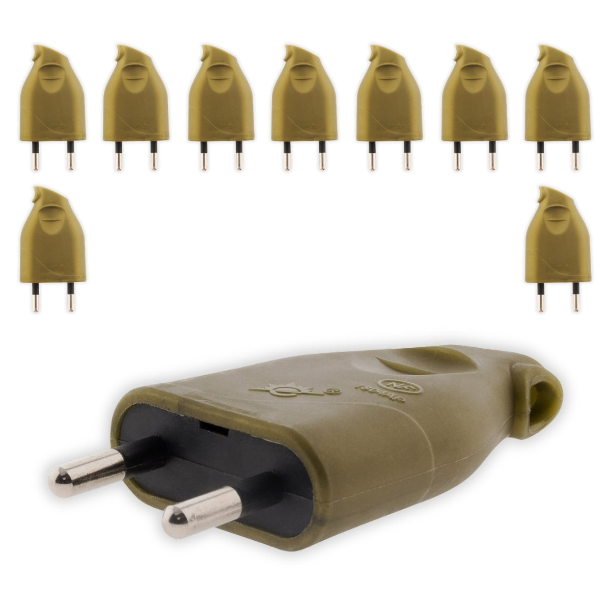 Fiche mâle 2P 6A latérale - Zenitech