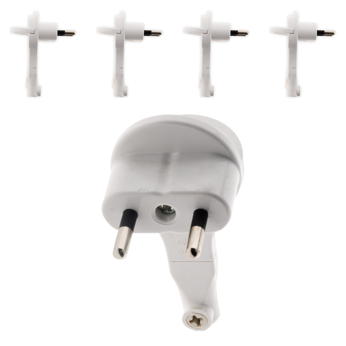 Fiche mâle 2P 6A extraplate - Zenitech