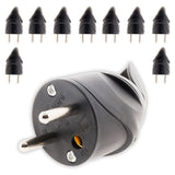 Fiche mâle coudée 16A 2P+T - Zenitech