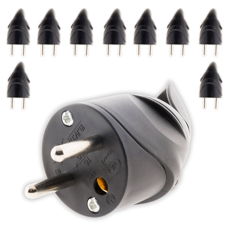 Fiche mâle coudée 16A 2P+T - Zenitech