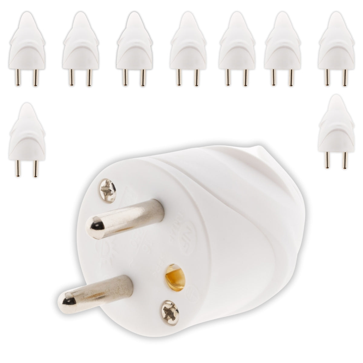 Fiche mâle coudée 16A 2P+T - Zenitech