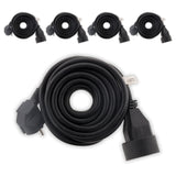 Lot de 5 prolongateurs 16A HO5VV-F 3G1,5mm² - Noir 3m - Zenitech