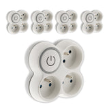 Multiprise triplite + interrupteur 16A - blanc et gris - Zenitech