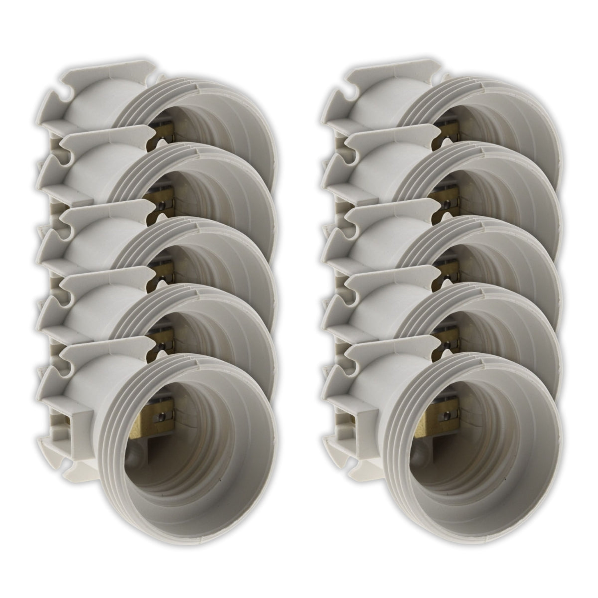 Lot de douilles de chantier E27 - blanc - Zenitech