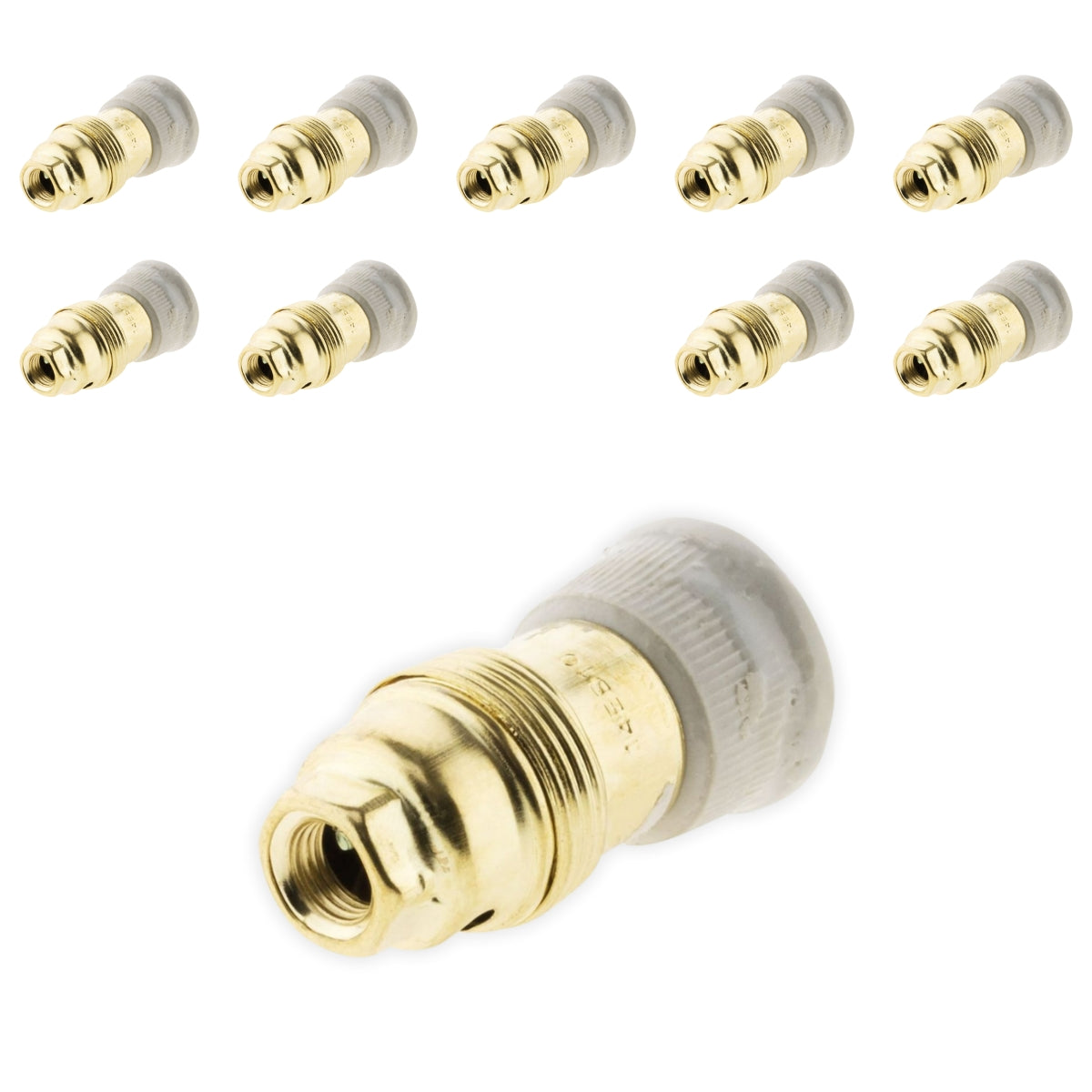 Douille E14 laiton bague porcelaine - Zenitech