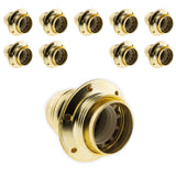 Douille E27 acier laitonné double bague - Zenitech