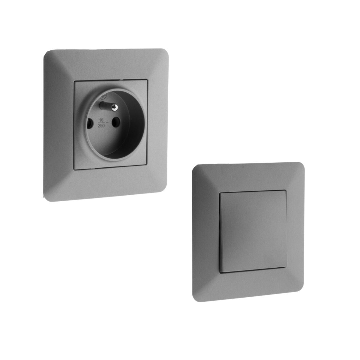 Lot prises monopostes + interrupteurs va-et-vient - Zenitech