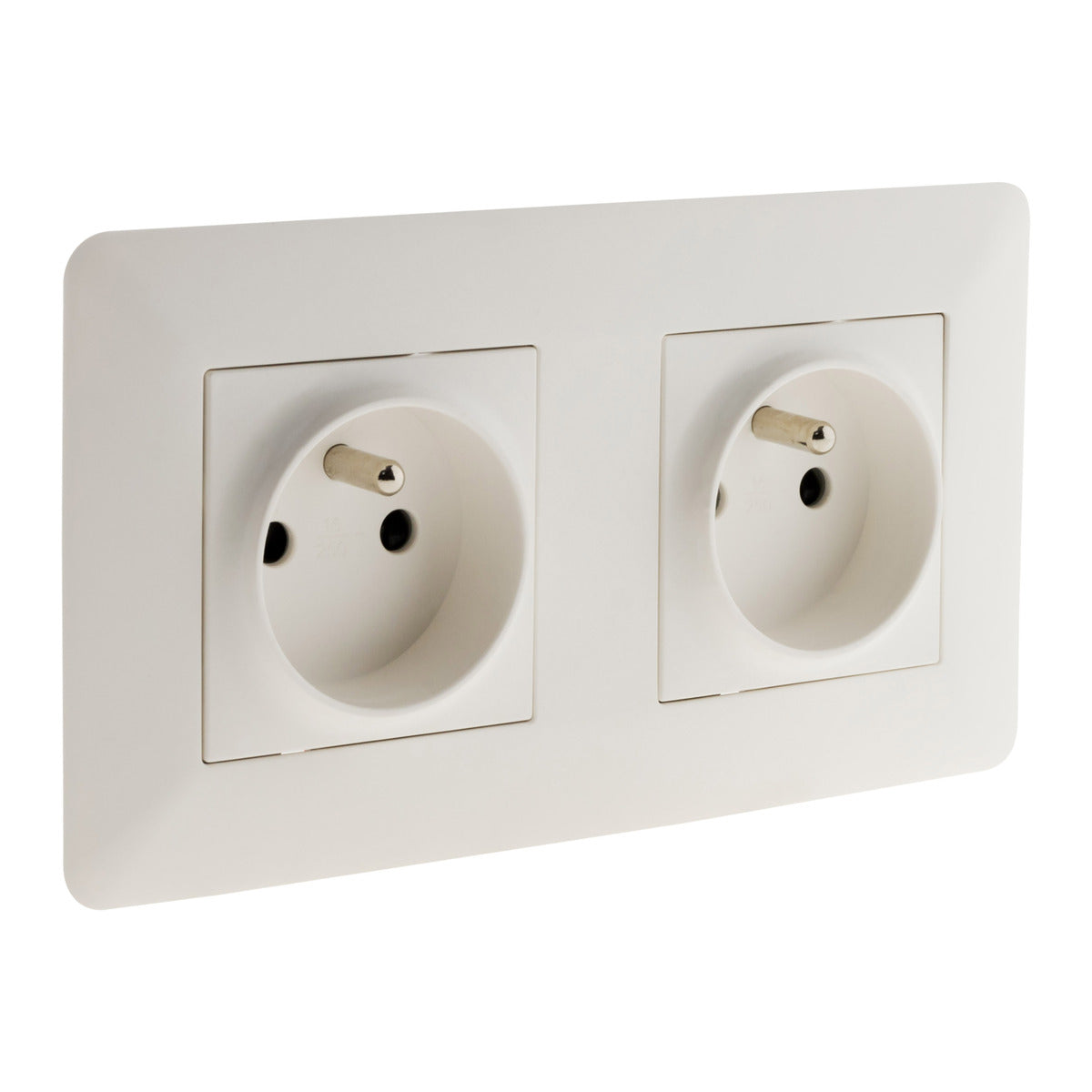 Prise précâblée 2P+T - blanc - Zenitech