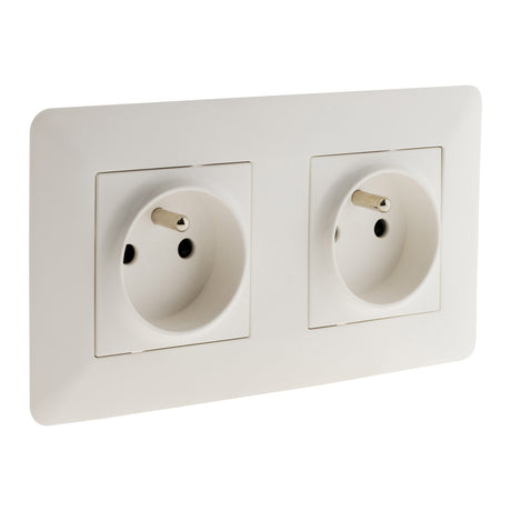 Prise précâblée 2P+T - blanc - Zenitech