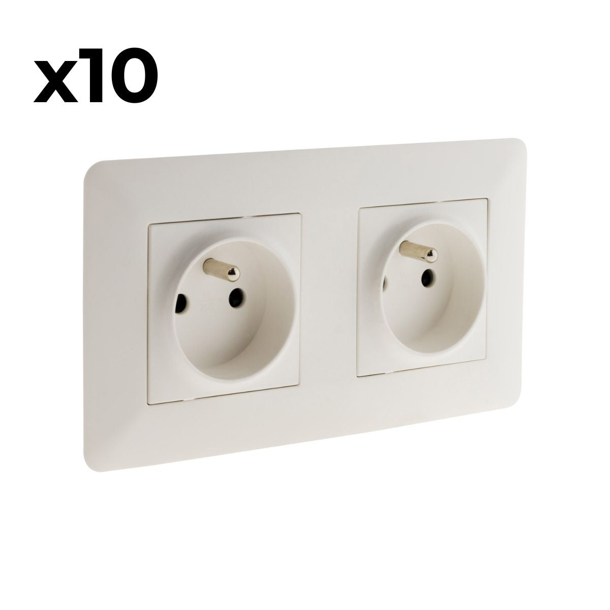 Prise précâblée 2P+T - blanc - Zenitech