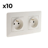 Prise précâblée 2P+T - blanc - Zenitech