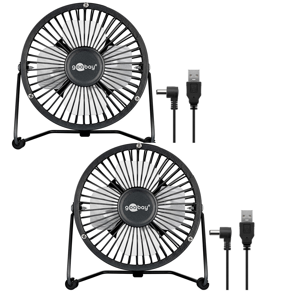 Mini ventilateur Ø13cm - rechargeable USB - Goobay