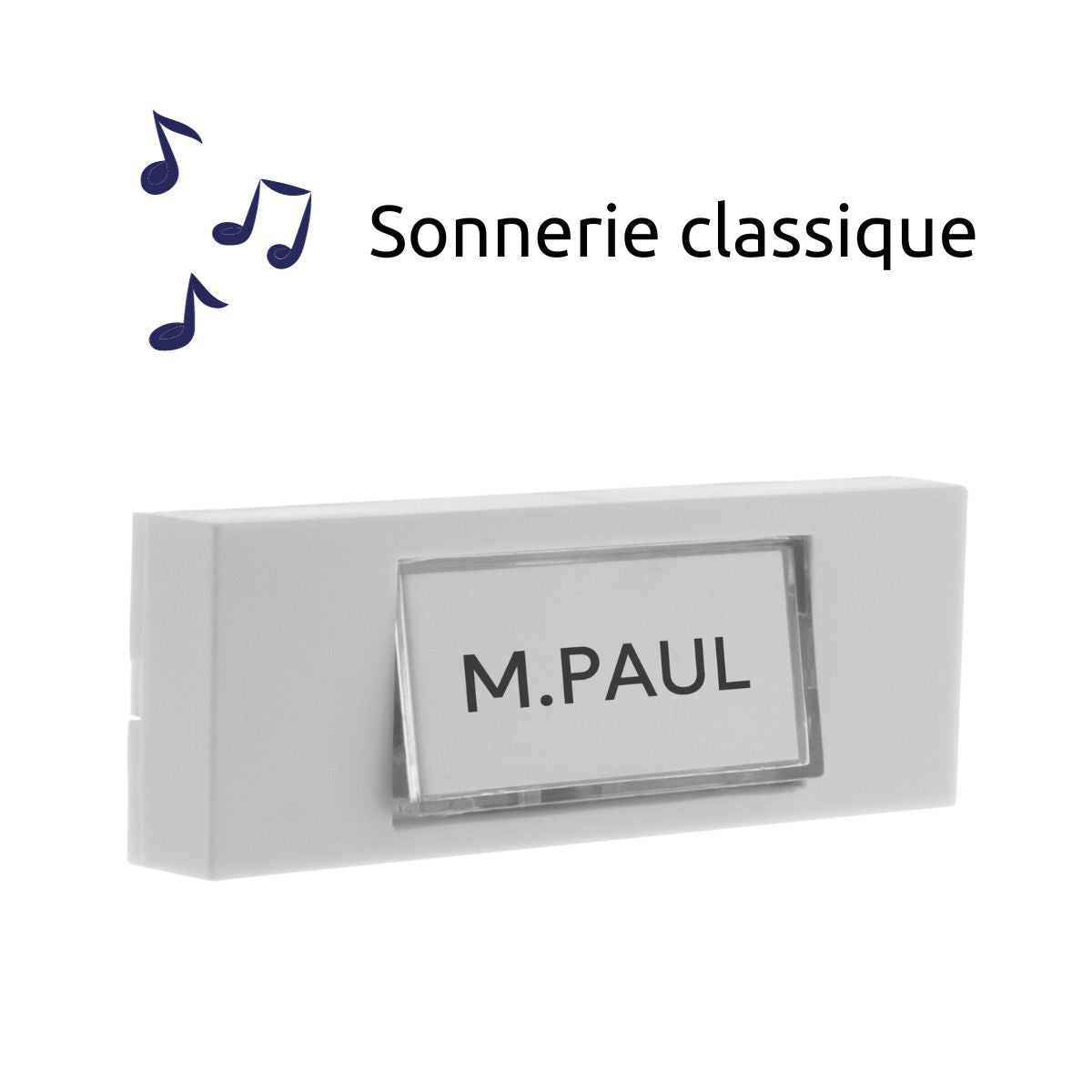 Bouton de sonnette filaire + étiquette porte-nom - Otio