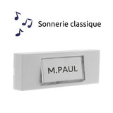 Bouton de sonnette filaire + étiquette porte-nom - Otio