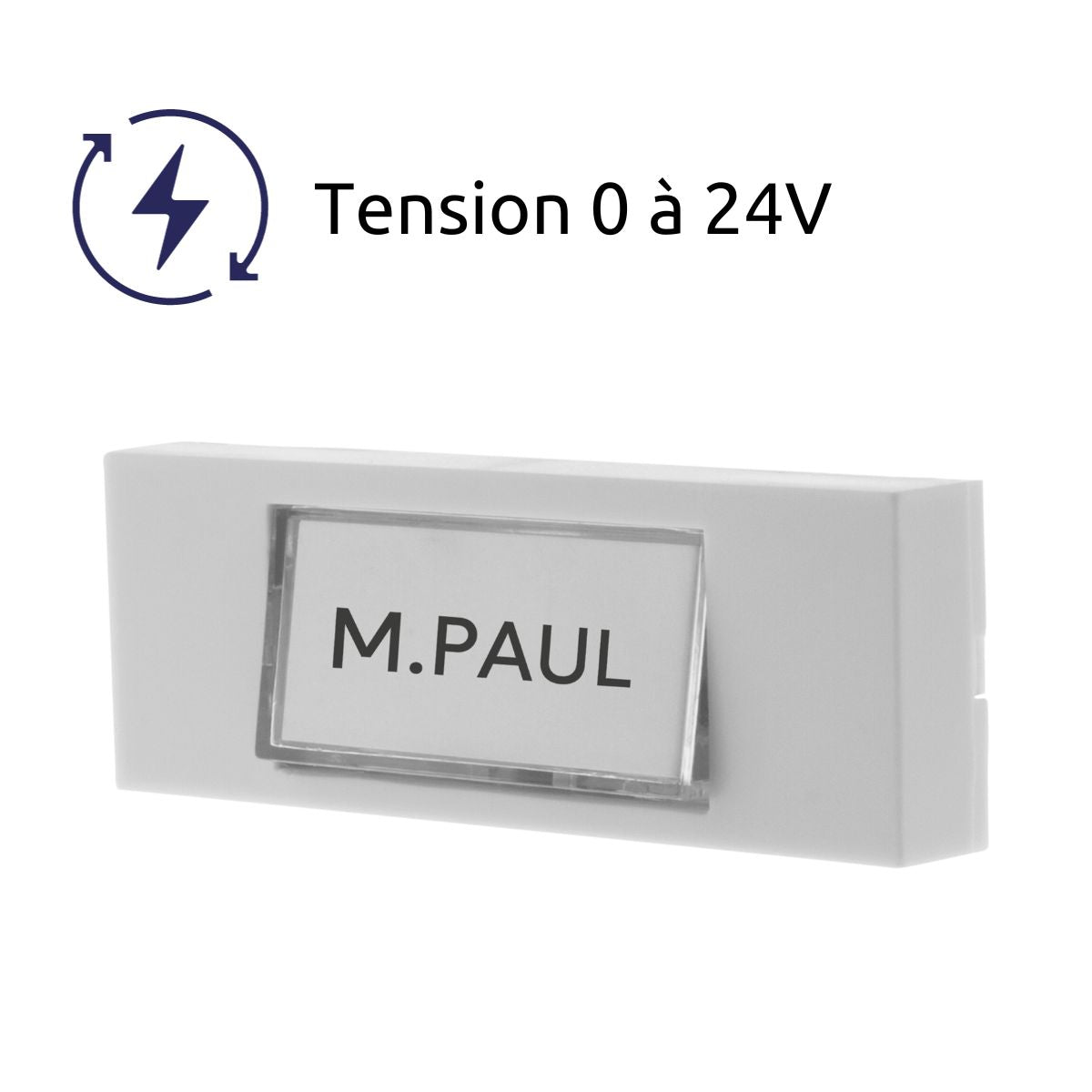 Bouton de sonnette filaire + étiquette porte-nom - Otio