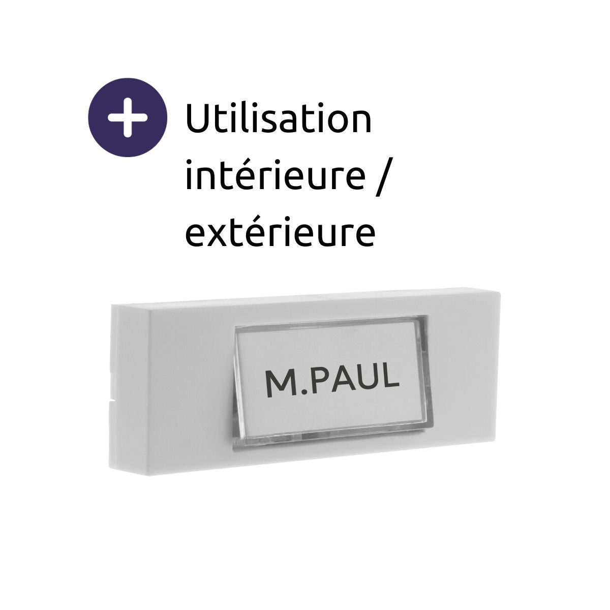 Bouton de sonnette filaire + étiquette porte-nom - Otio