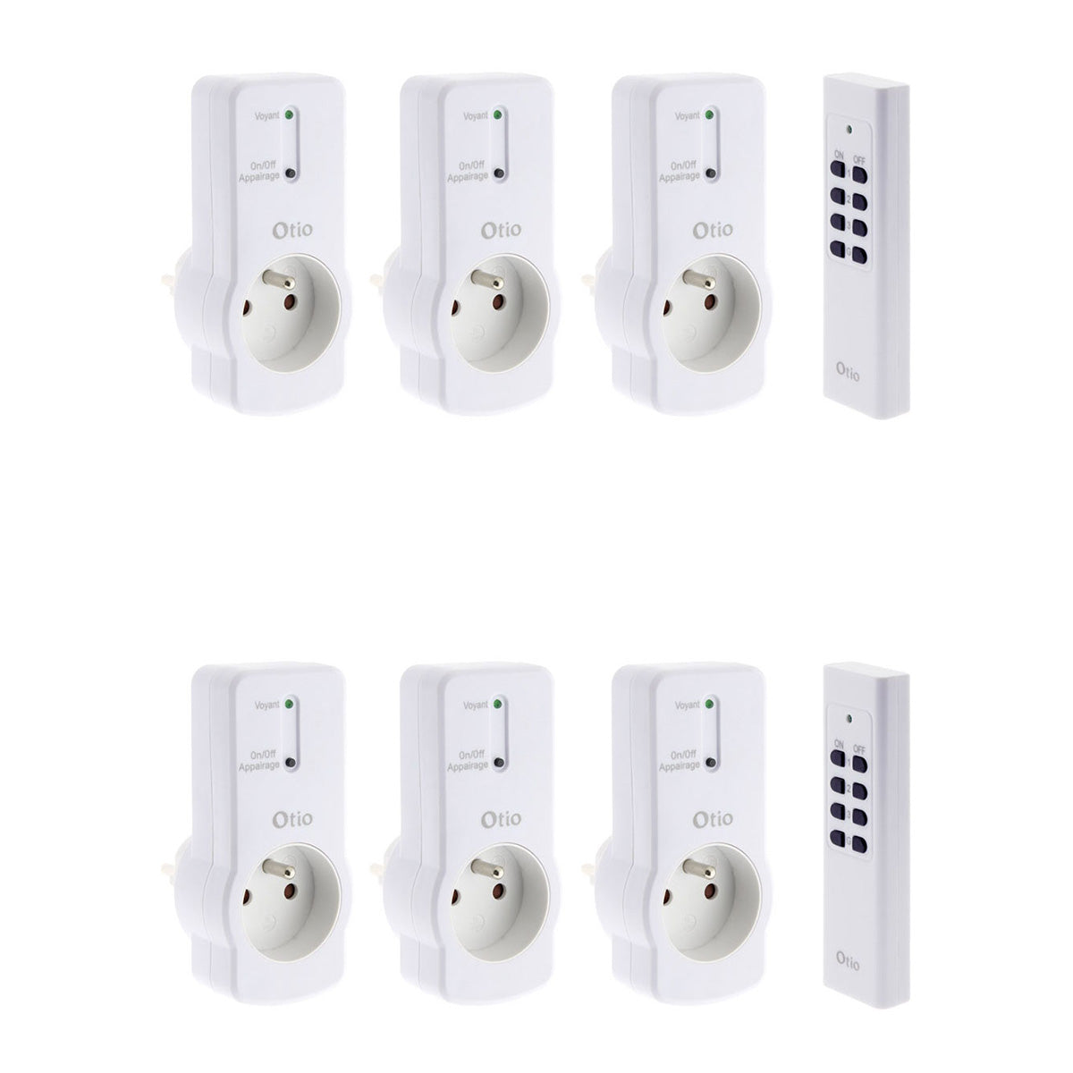 Pack de prises télécommandées - blanc - Zenitech