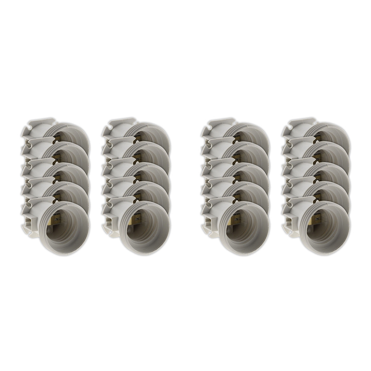 Lot de douilles de chantier E27 - blanc - Zenitech