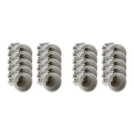Lot de douilles de chantier E27 - blanc - Zenitech