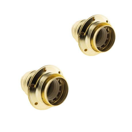 Douille E27 acier laitonné double bague - Zenitech