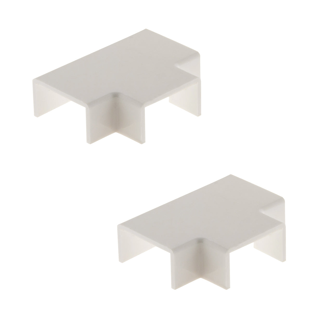 Lot de 2 tés pour moulure - 20 x 10mm - Blanc - Zenitech