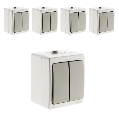 Double interrupteur va-et-vient IP54 - Zenitech